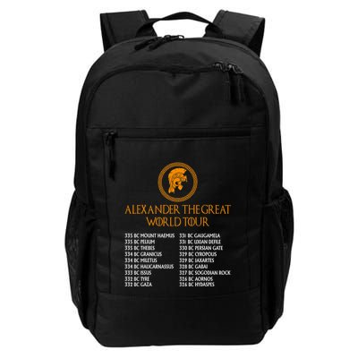 Ancient Greek History Alexander The Great W.O.R.L.D T.O.U.R Daily Commute Backpack