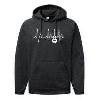 Acoustic Guitar Heartbeat   Guitar Musician Performance Fleece Hoodie