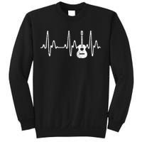 Acoustic Guitar Heartbeat   Guitar Musician Sweatshirt