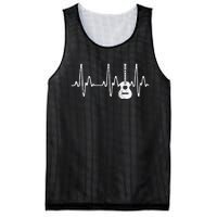 Acoustic Guitar Heartbeat   Guitar Musician Mesh Reversible Basketball Jersey Tank