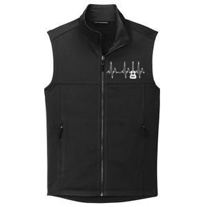 Acoustic Guitar Heartbeat   Guitar Musician Collective Smooth Fleece Vest