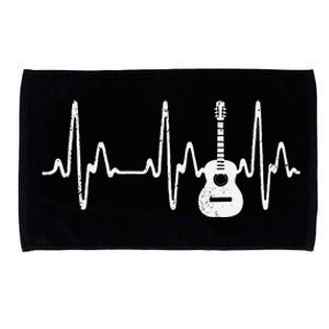 Acoustic Guitar Heartbeat funny Guitar Musician Microfiber Hand Towel