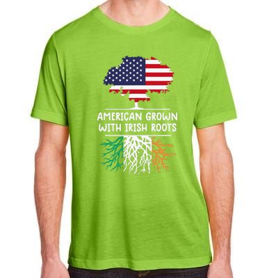 American Grown Irish Roots irish flag Ireland Adult ChromaSoft Performance T-Shirt