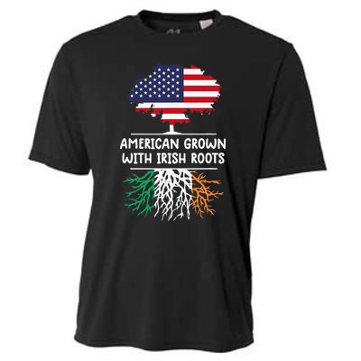 American Grown Irish Roots irish flag Ireland Cooling Performance Crew T-Shirt