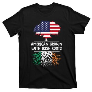 American Grown Irish Roots irish flag Ireland T-Shirt