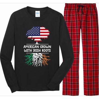 American Grown Irish Roots irish flag Ireland Long Sleeve Pajama Set