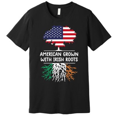 American Grown Irish Roots irish flag Ireland Premium T-Shirt