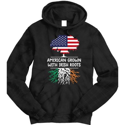 American Grown Irish Roots irish flag Ireland Tie Dye Hoodie