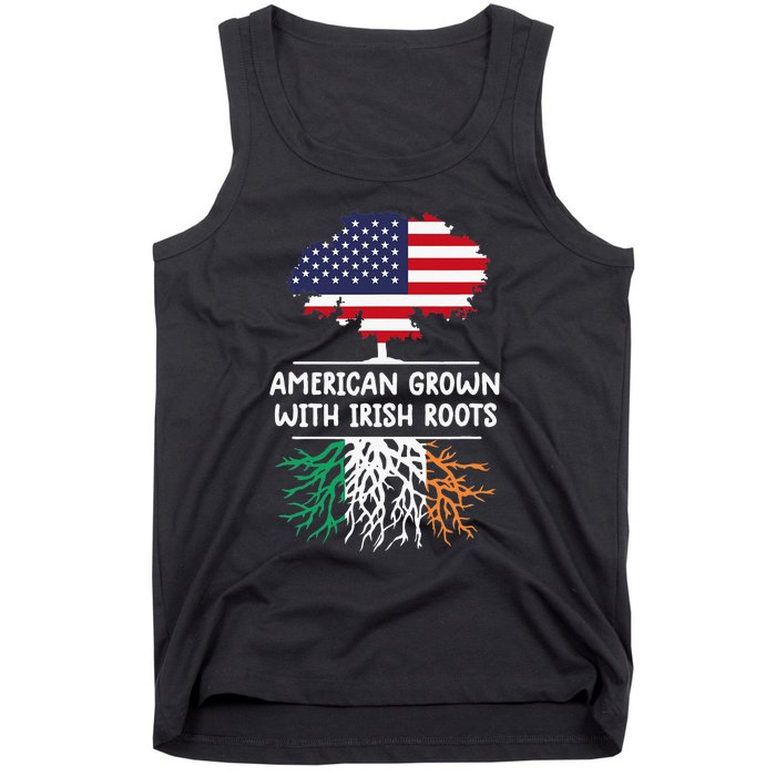 American Grown Irish Roots irish flag Ireland Tank Top