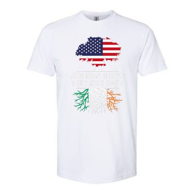 American Grown Irish Roots irish flag Ireland Softstyle CVC T-Shirt