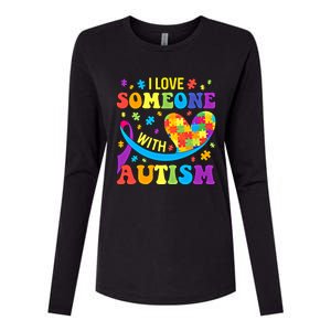 Autism Gift I Love Someone With Autism Meaningful Gift Womens Cotton Relaxed Long Sleeve T-Shirt