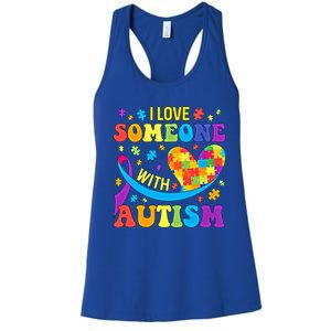 Autism Gift I Love Someone With Autism Meaningful Gift Women's Racerback Tank