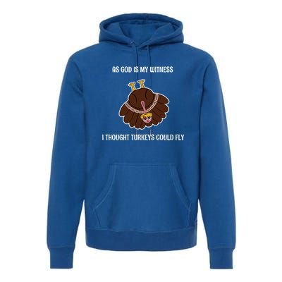 As God Is My Witness I Thought Turkeys Could Fly Funny Gift Premium Hoodie