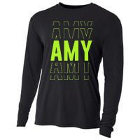 Amy Gifts Idea Retro First Name Vintage Amy Cooling Performance Long Sleeve Crew