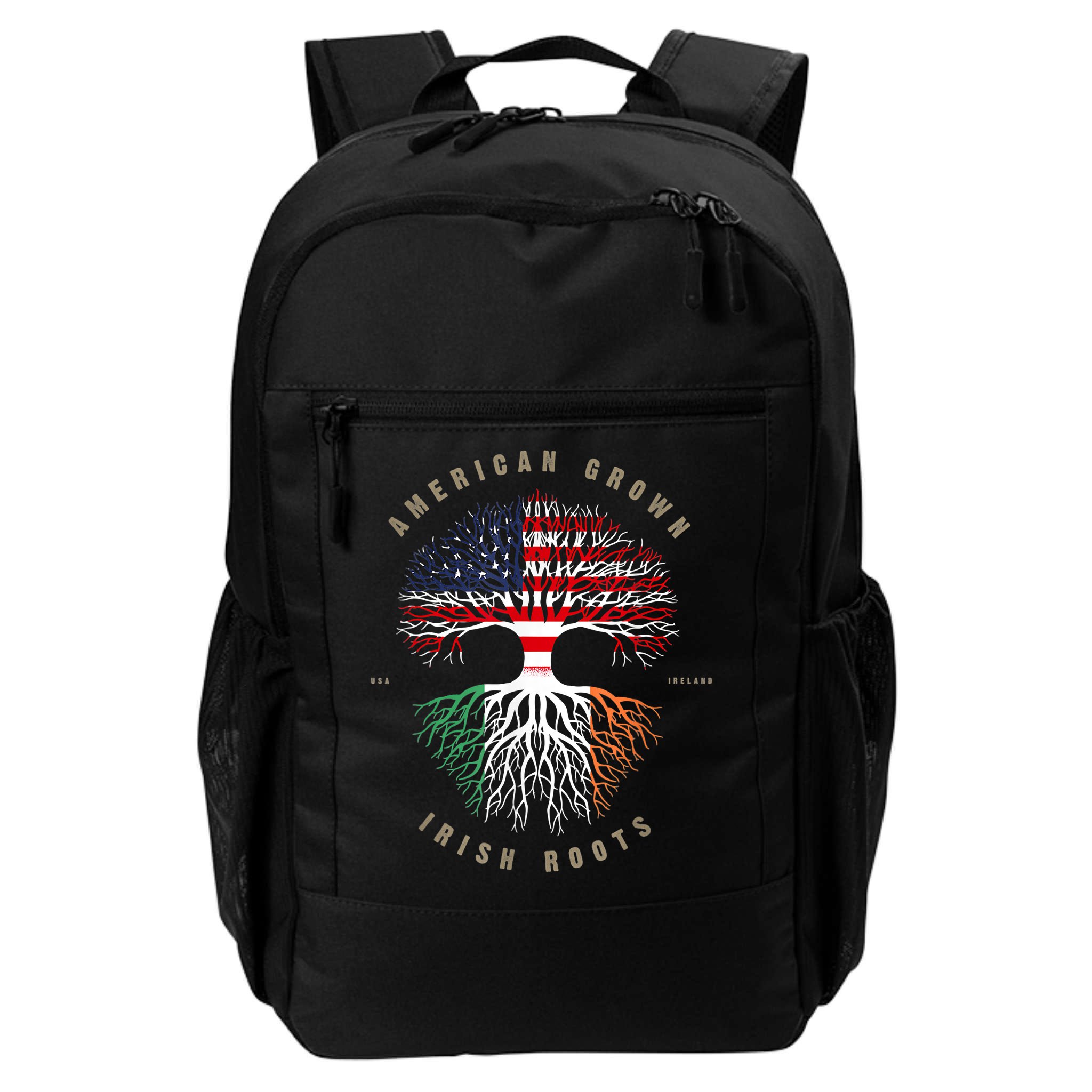 American Grown Irish Roots Ireland Flag ST. Patrick's Day Backpack