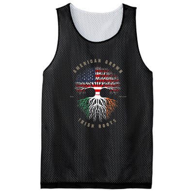 American Grown Irish Roots Ireland Flag ST. Patrick's Day Mesh Reversible Basketball Jersey Tank