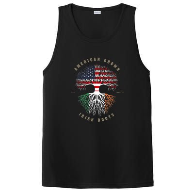 American Grown Irish Roots Ireland Flag ST. Patrick's Day PosiCharge Competitor Tank