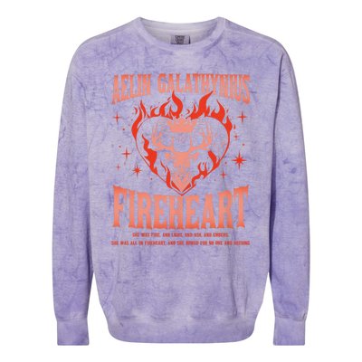 Aelin Galathynius Inspired Fireheart Fantasy Novel Fan Colorblast Crewneck Sweatshirt