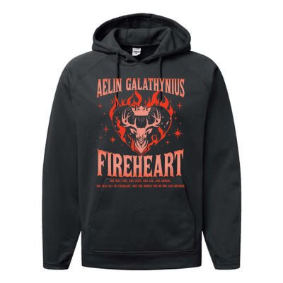 Aelin Galathynius Inspired Fireheart Fantasy Novel Fan Performance Fleece Hoodie