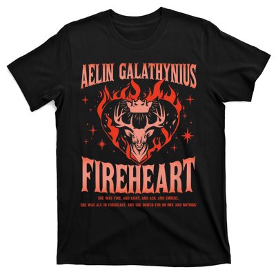 Aelin Galathynius Inspired Fireheart Fantasy Novel Fan T-Shirt