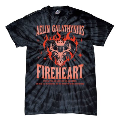 Aelin Galathynius Inspired Fireheart Fantasy Novel Fan Tie-Dye T-Shirt