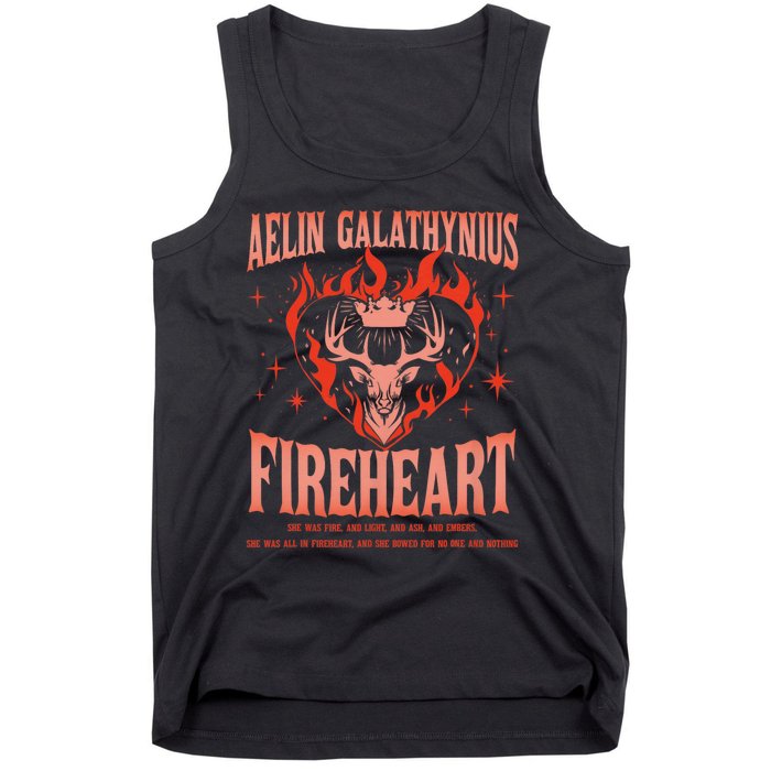 Aelin Galathynius Inspired Fireheart Fantasy Novel Fan Tank Top