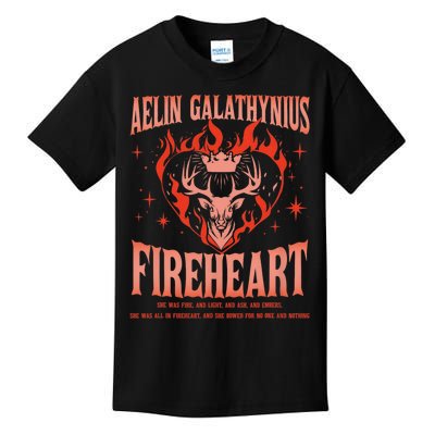 Aelin Galathynius Inspired Fireheart Fantasy Novel Fan Kids T-Shirt