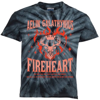 Aelin Galathynius Inspired Fireheart Fantasy Novel Fan Kids Tie-Dye T-Shirt