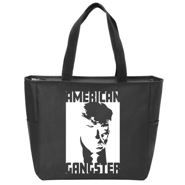 American Gangster Iconic Trump Mugshot Artwork Zip Tote Bag