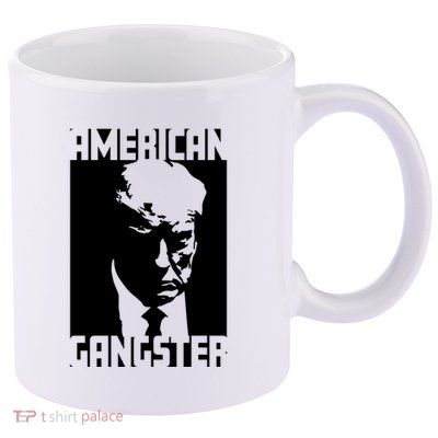 American Gangster Iconic Trump Mugshot Artwork 11oz C Handle Ceramic Mug