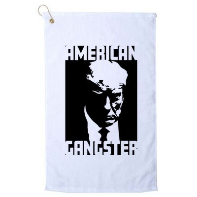 American Gangster Iconic Trump Mugshot Artwork Golf Towel