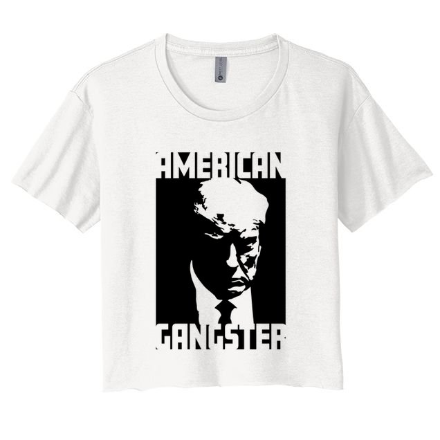 American Gangster Iconic Trump Mugshot Artwork Crop Top