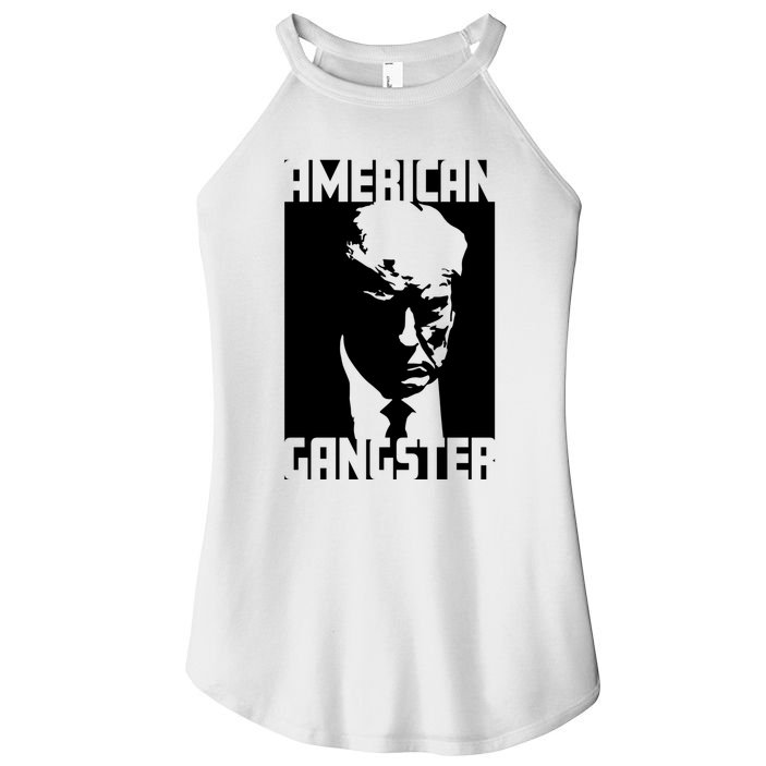 American Gangster Iconic Trump Mugshot Artwork Women's Perfect Tri Rocker Tank
