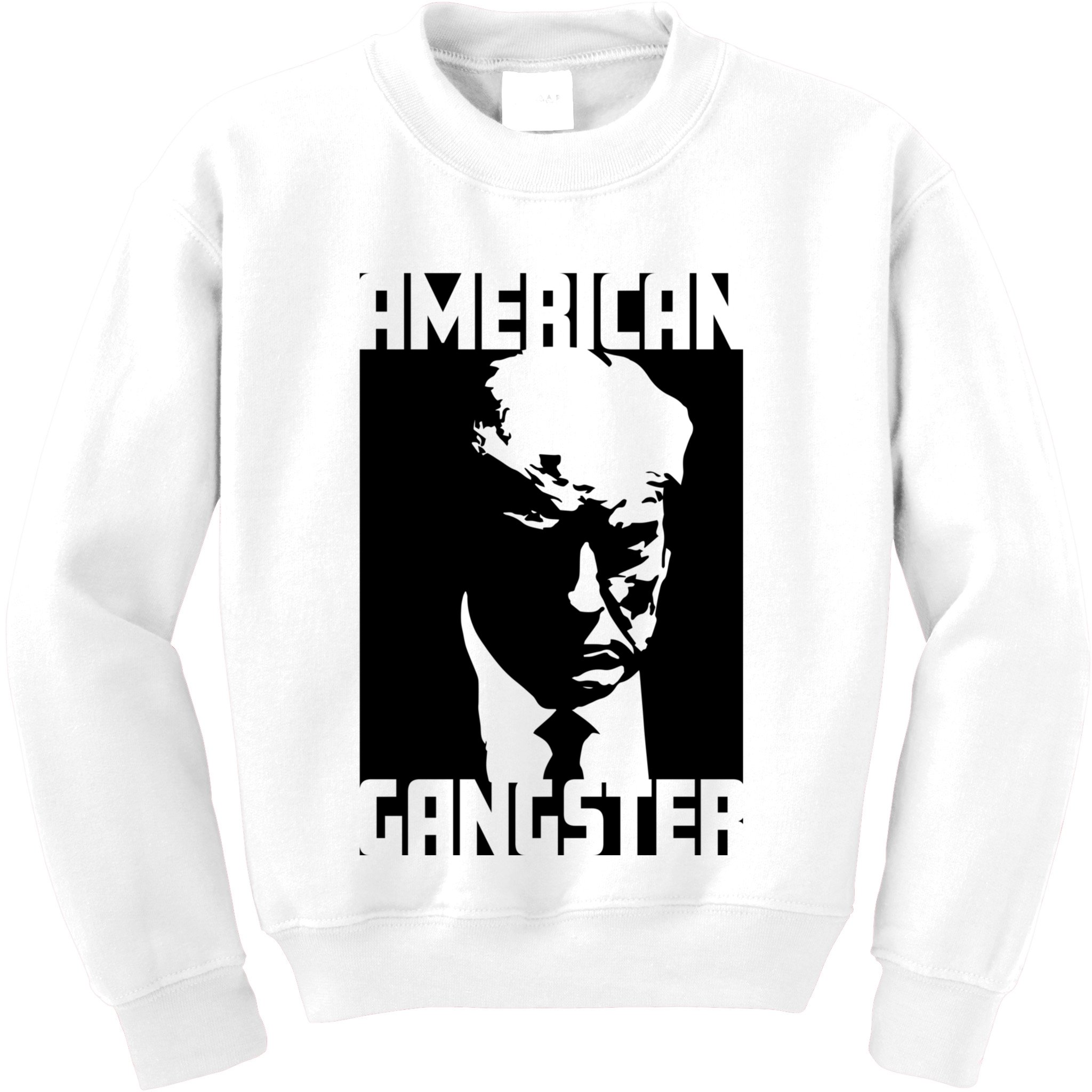 American Gangster Iconic Trump Mugshot Artwork Kids Sweatshirt