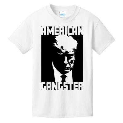 American Gangster Iconic Trump Mugshot Artwork Kids T-Shirt