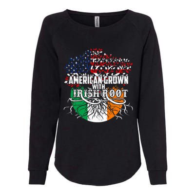 American Grown Irish Root Flag Ireland St Patricks Day Womens California Wash Sweatshirt