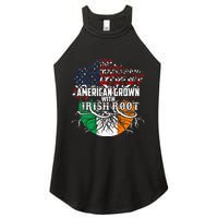 American Grown Irish Root Flag Ireland St Patricks Day Women's Perfect Tri Rocker Tank