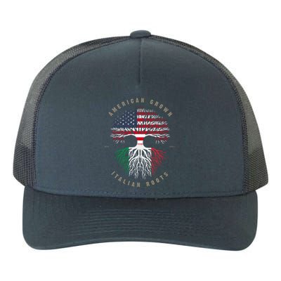 American Grown Italian Roots Italy Flag Gift Yupoong Adult 5-Panel Trucker Hat