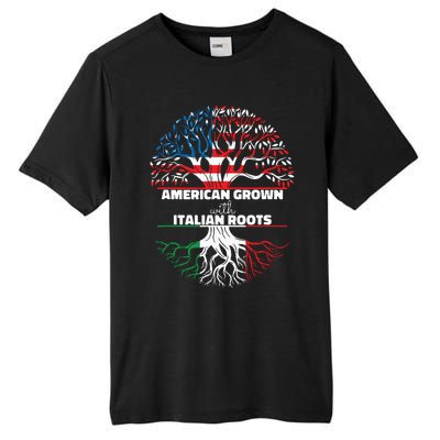 American Grown Italian Roots Half America Italy Usa Us Flag Tall Fusion ChromaSoft Performance T-Shirt