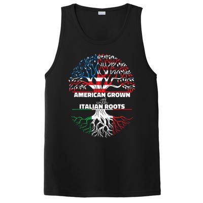 American Grown Italian Roots Half America Italy Usa Us Flag PosiCharge Competitor Tank