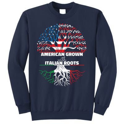 American Grown Italian Roots Half America Italy Usa Us Flag Sweatshirt