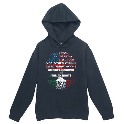 American Grown Italian Roots Half America Italy Usa Us Flag Urban Pullover Hoodie