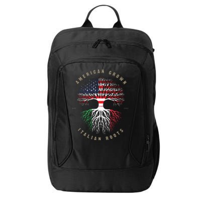 American Grown Italian Roots Italy Flag City Backpack