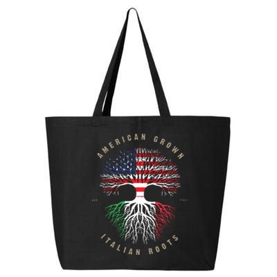 American Grown Italian Roots Italy Flag 25L Jumbo Tote