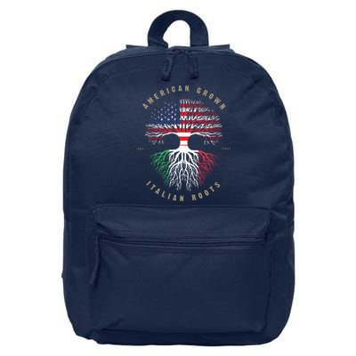 American Grown Italian Roots Italy Flag 16 in Basic Backpack