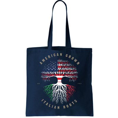 American Grown Italian Roots Italy Flag Tote Bag