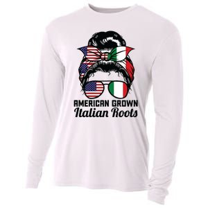 American Grown Italian Roots Messy Bun Italy Cooling Performance Long Sleeve Crew