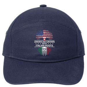 American Grown Italian Roots Shirts Italy 7-Panel Snapback Hat