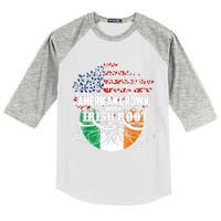 American Grown Irish Root Flag Ireland St Patricks Day Kids Colorblock Raglan Jersey