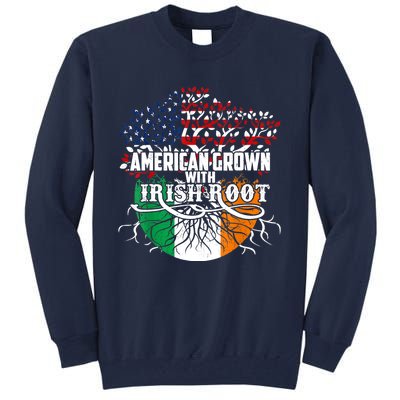 American Grown Irish Root Flag Ireland St Patricks Day Tall Sweatshirt